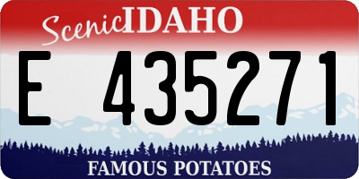 ID license plate E435271