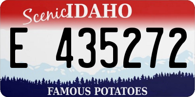 ID license plate E435272