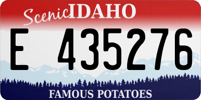 ID license plate E435276