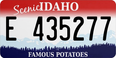 ID license plate E435277