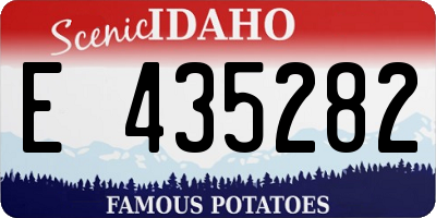 ID license plate E435282