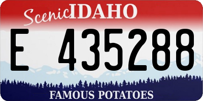 ID license plate E435288