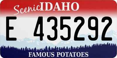 ID license plate E435292