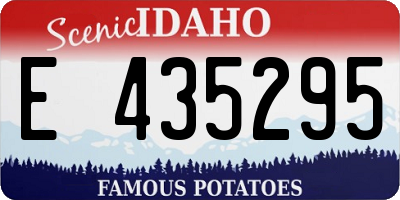 ID license plate E435295