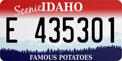 ID license plate E435301