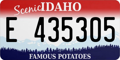 ID license plate E435305