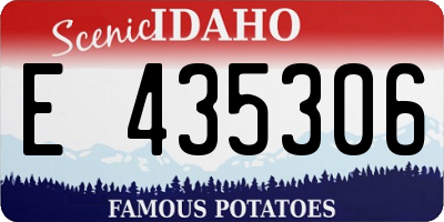 ID license plate E435306