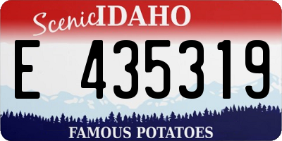 ID license plate E435319