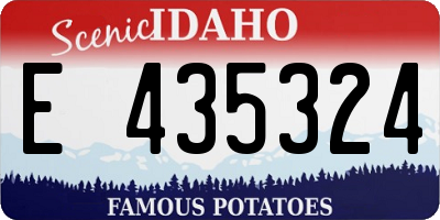 ID license plate E435324