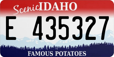 ID license plate E435327