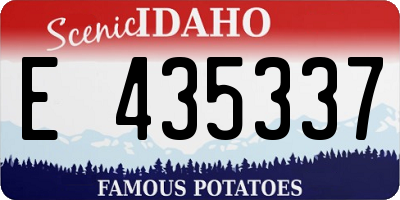 ID license plate E435337