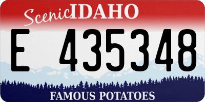 ID license plate E435348