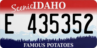 ID license plate E435352