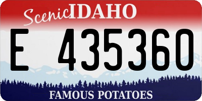 ID license plate E435360