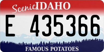 ID license plate E435366