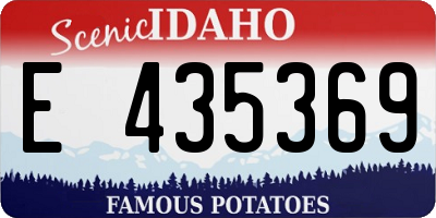 ID license plate E435369