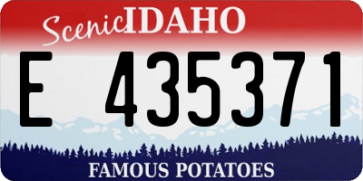 ID license plate E435371