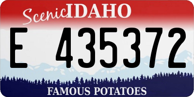 ID license plate E435372