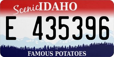 ID license plate E435396