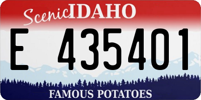 ID license plate E435401