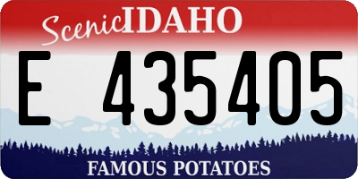 ID license plate E435405