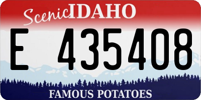 ID license plate E435408