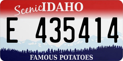 ID license plate E435414