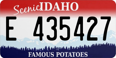 ID license plate E435427