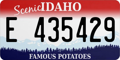 ID license plate E435429