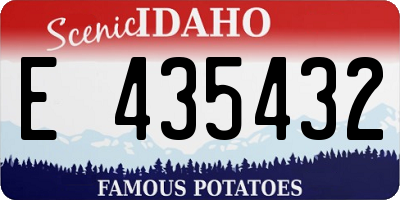 ID license plate E435432