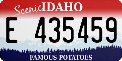 ID license plate E435459