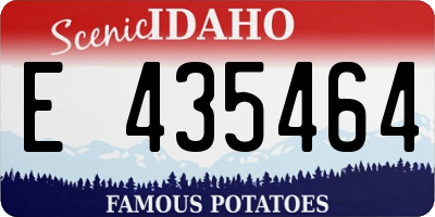 ID license plate E435464