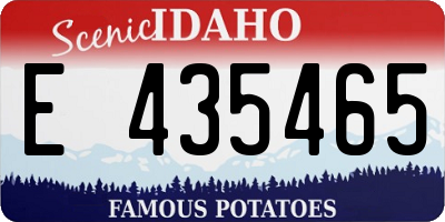 ID license plate E435465