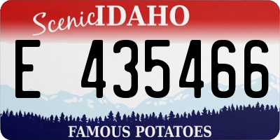 ID license plate E435466