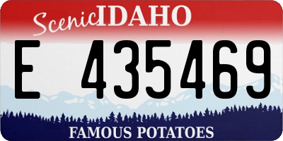 ID license plate E435469
