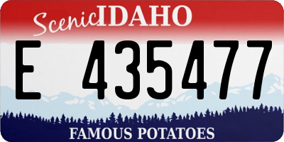 ID license plate E435477