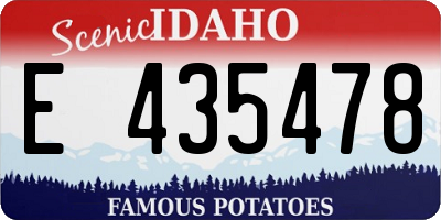 ID license plate E435478