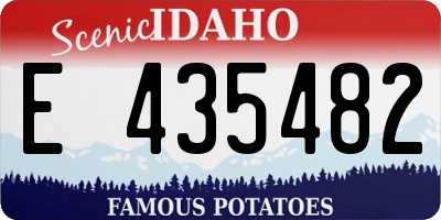 ID license plate E435482