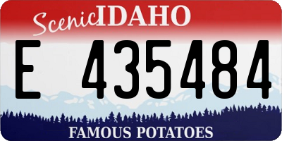 ID license plate E435484
