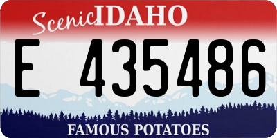 ID license plate E435486