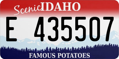 ID license plate E435507
