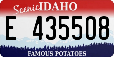 ID license plate E435508