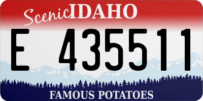 ID license plate E435511