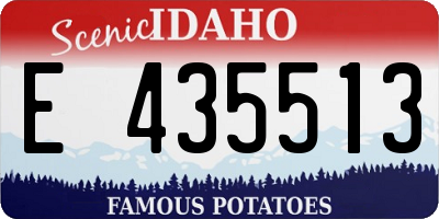 ID license plate E435513