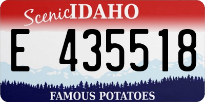 ID license plate E435518
