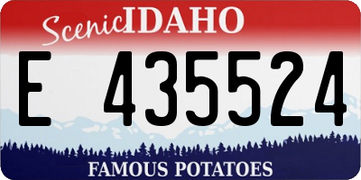 ID license plate E435524