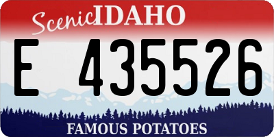ID license plate E435526