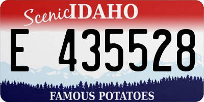 ID license plate E435528