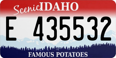 ID license plate E435532