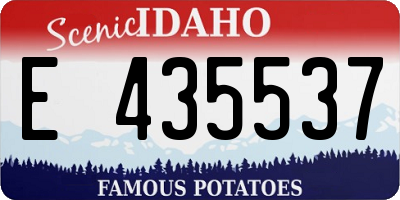 ID license plate E435537